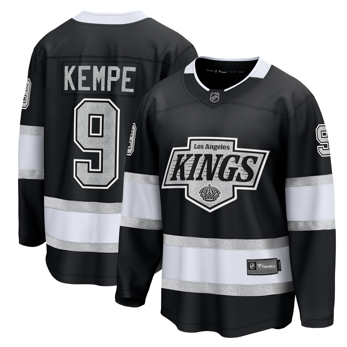 Los Angeles Kings Adrian Kempe Black Home Premier Breakaway Player Hockey Jersey