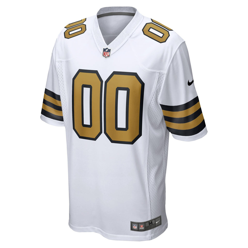 New Orleans Saints White Alternate Custom Game Football Jersey