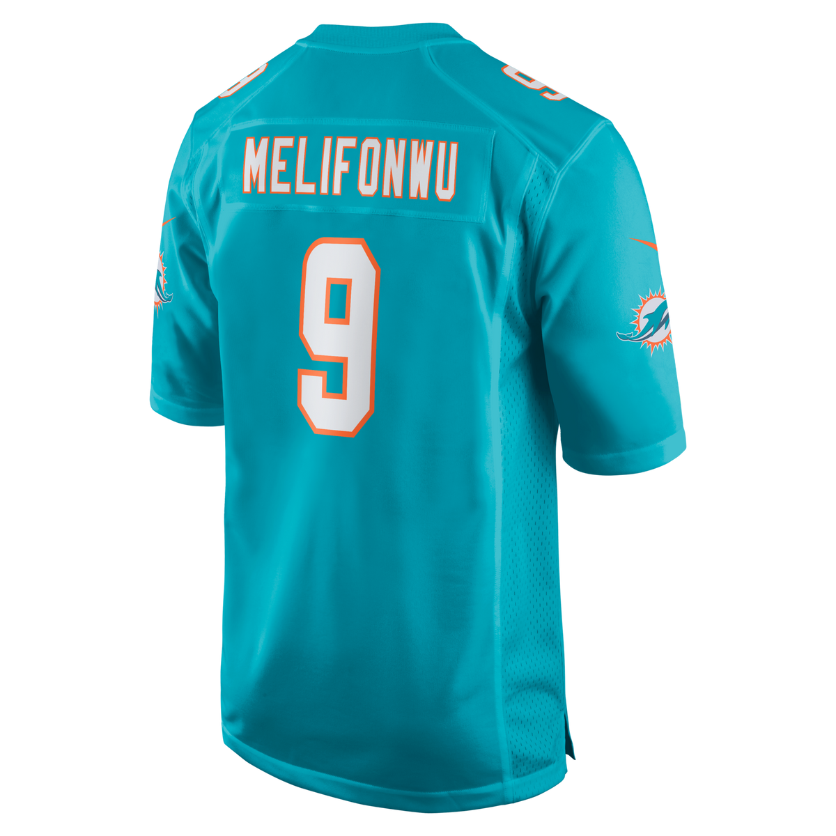 Miami Dolphins Ifeatu Melifonwu Aqua Team Game Football Jersey