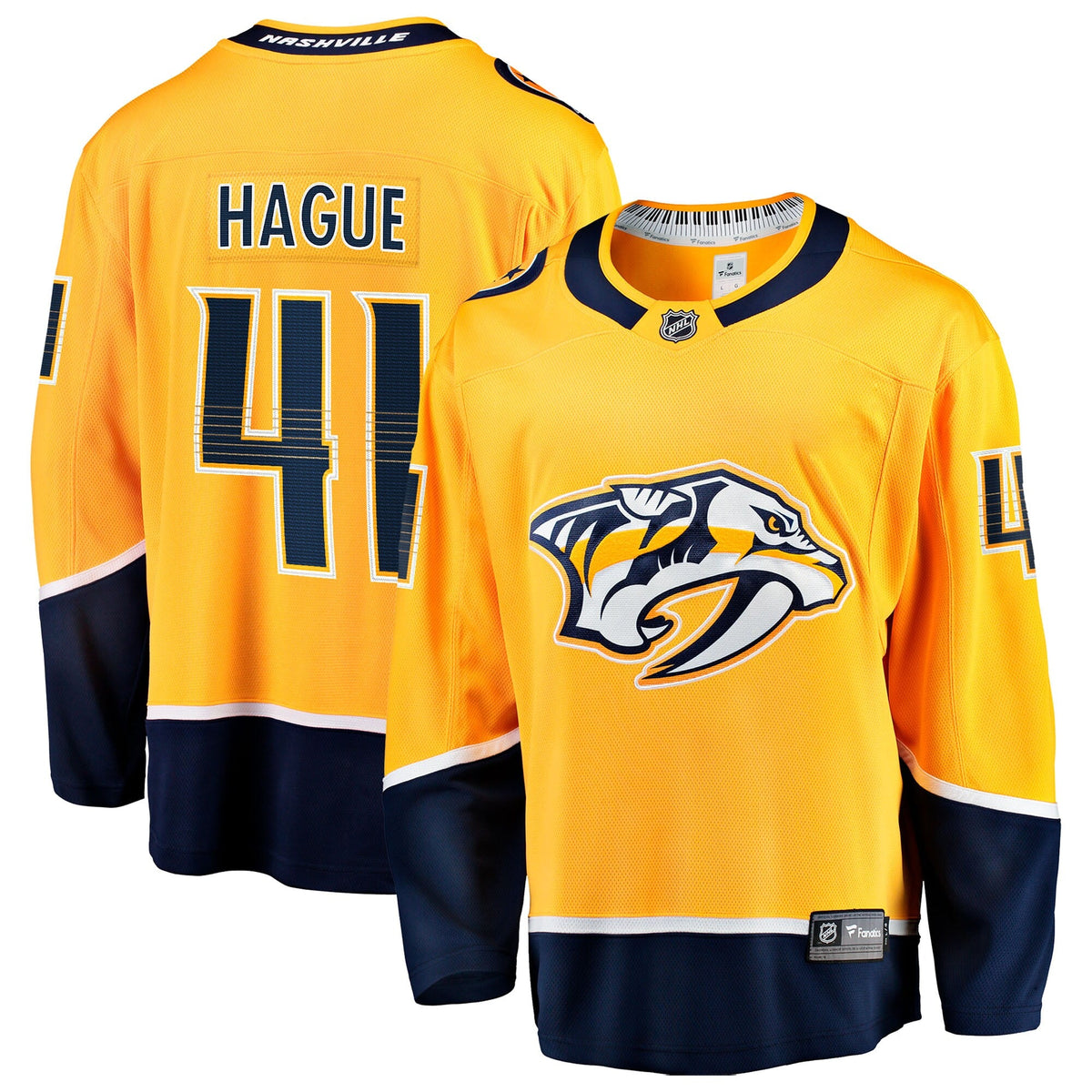 Nashville Predators Nicolas Hague Gold Home Breakaway Hockey Jersey