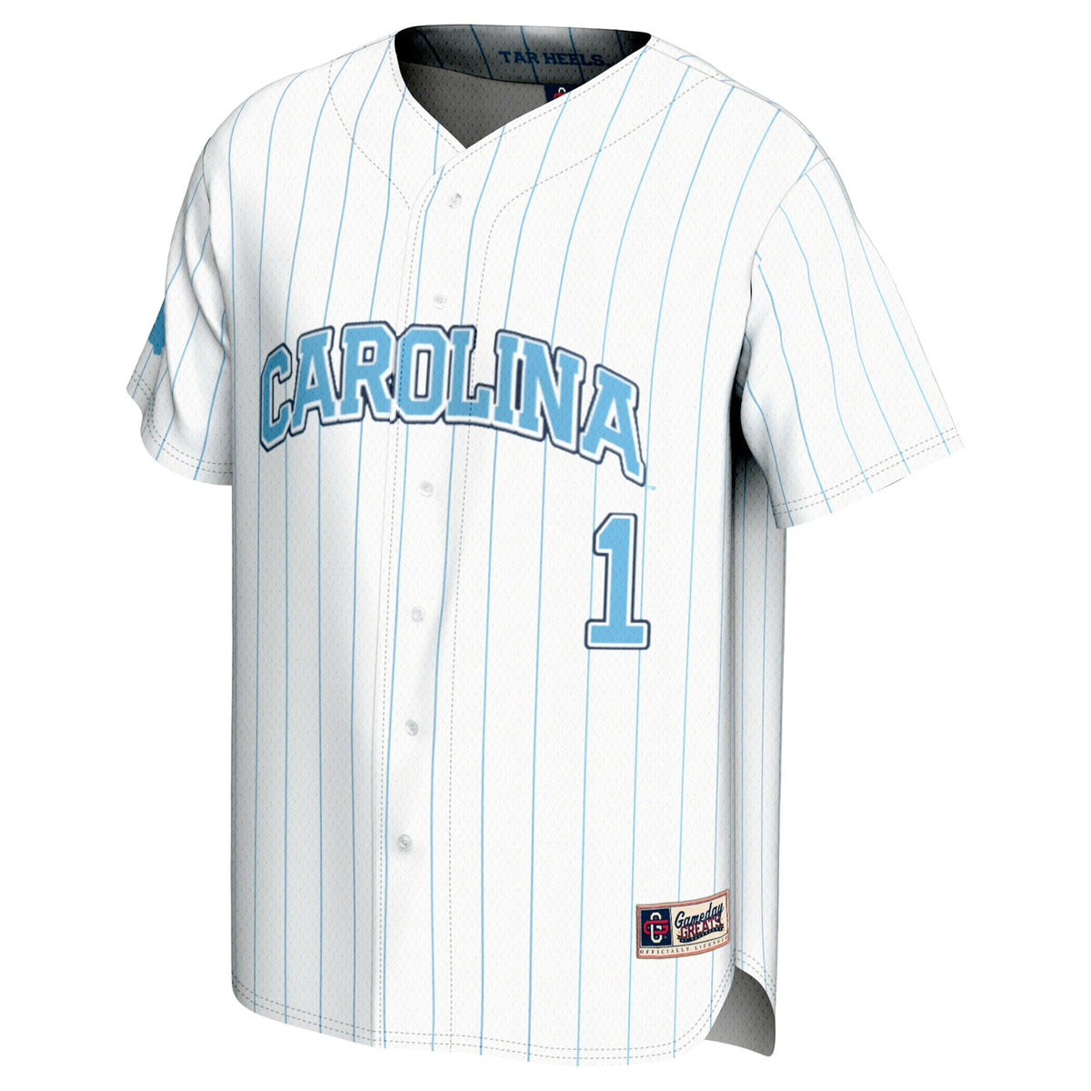 #1 White North Carolina Tar Heels Lightweight Baseball Fashion Jersey