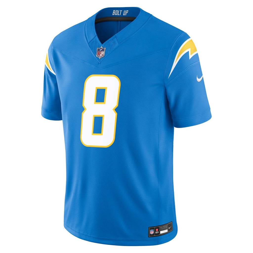 Los Angeles Chargers Omarion Hampton Powder Blue Team Vapor F.U.S.E. Stitched Limited Football Jersey