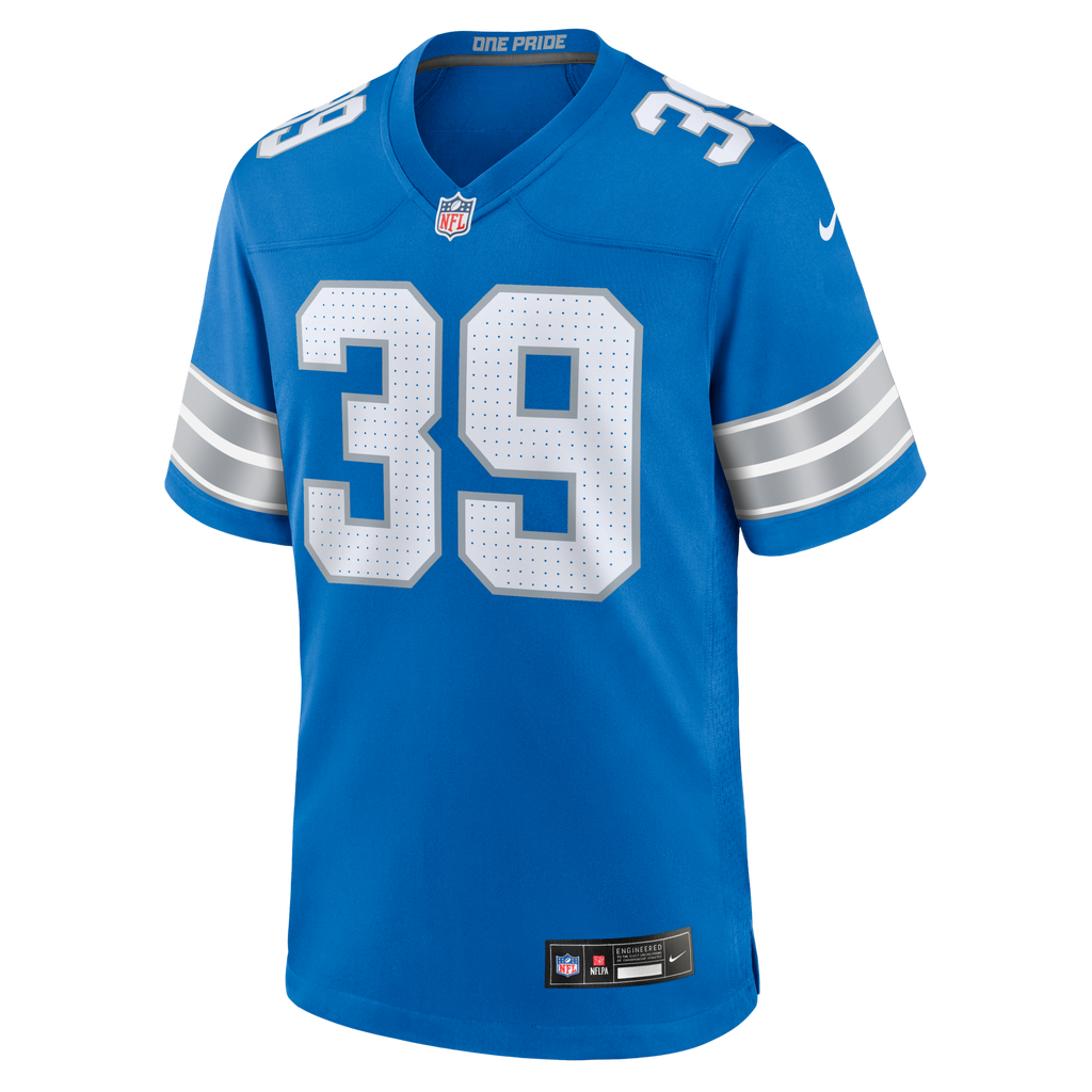 Detroit Lions Jake Bates Blue Team Game Football Jersey
