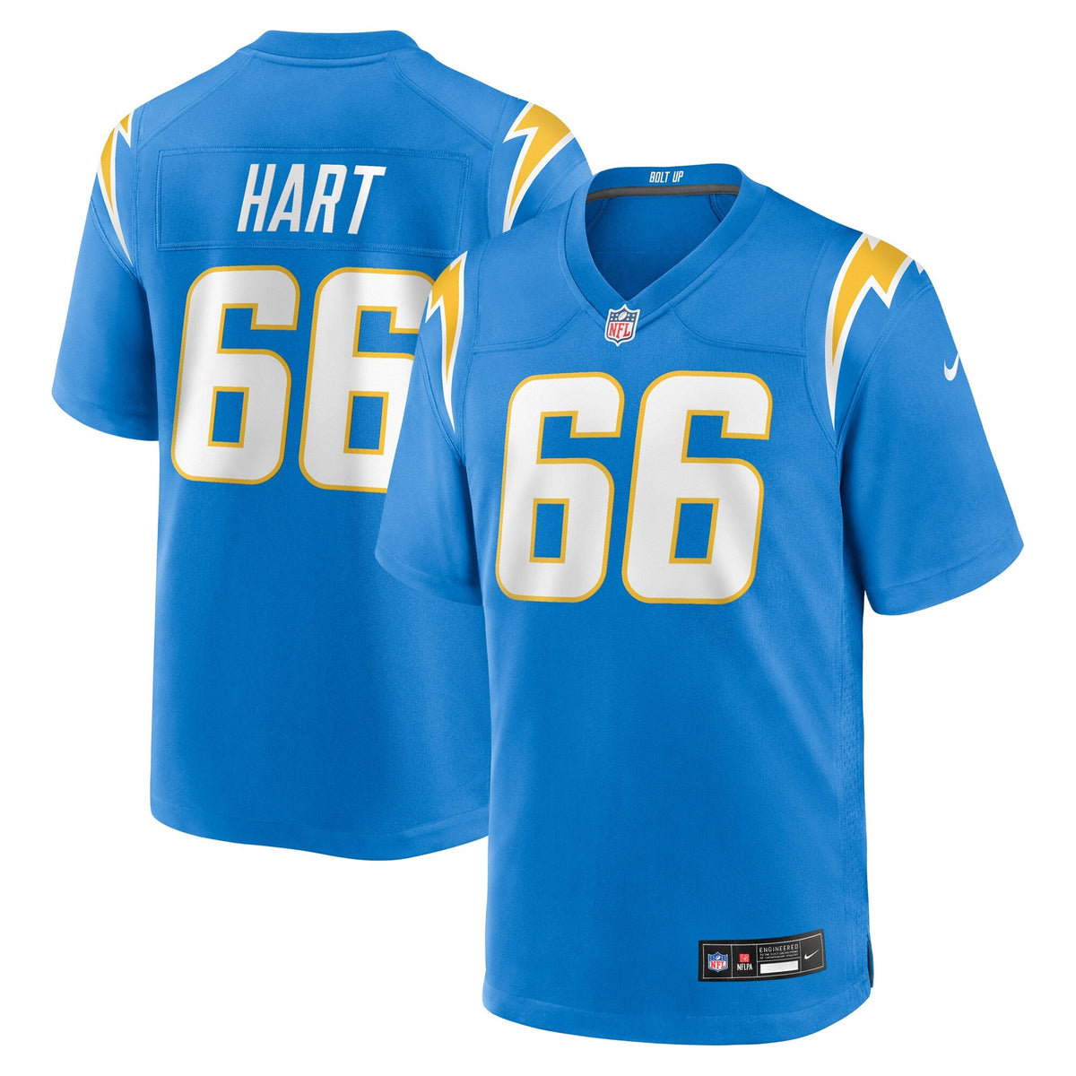 Los Angeles Chargers Bobby Hart Powder Blue Team Game Football Jersey