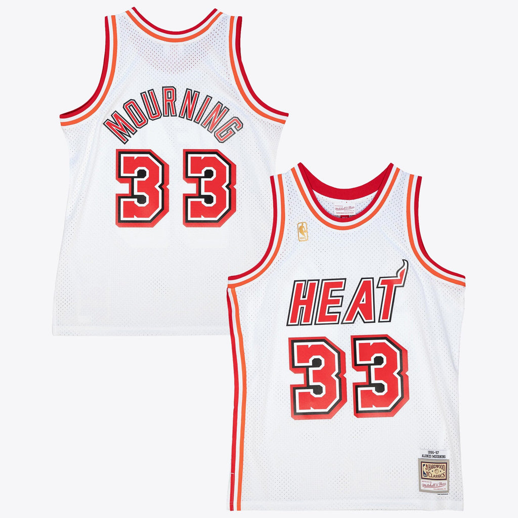Miami Heat Alonzo Mourning 1996 Jersey - White