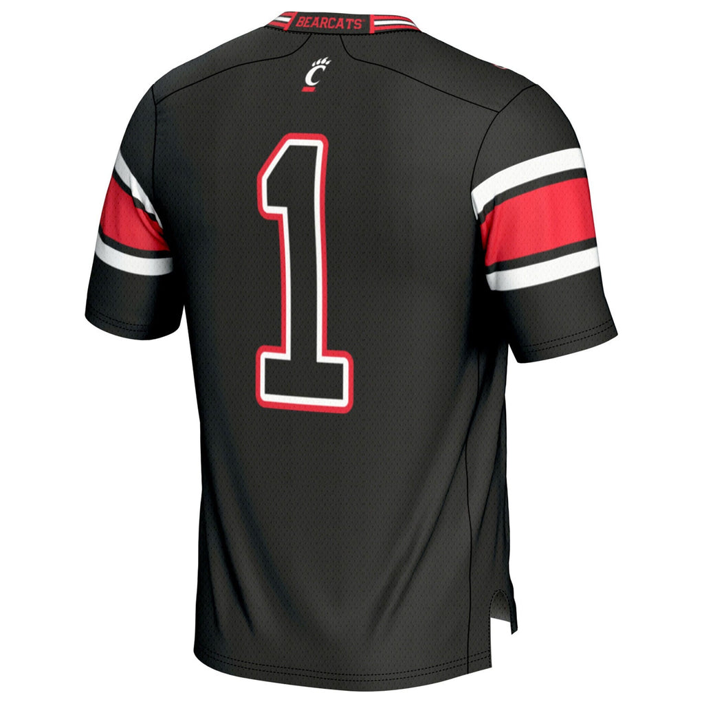 #1 Cincinnati Bearcats Lightweight Football Fashion Jersey - Black