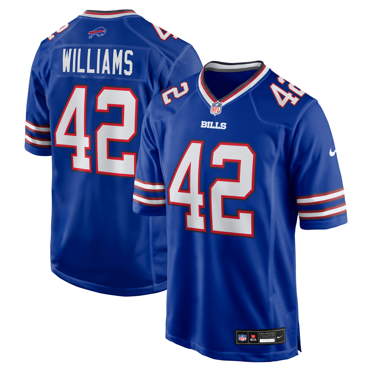 Buffalo Bills Dorian Williams Royal Home Game Football Jersey
