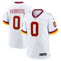 Washington Commanders Mike Sainristil White Game Super Bowl Era Football Jersey