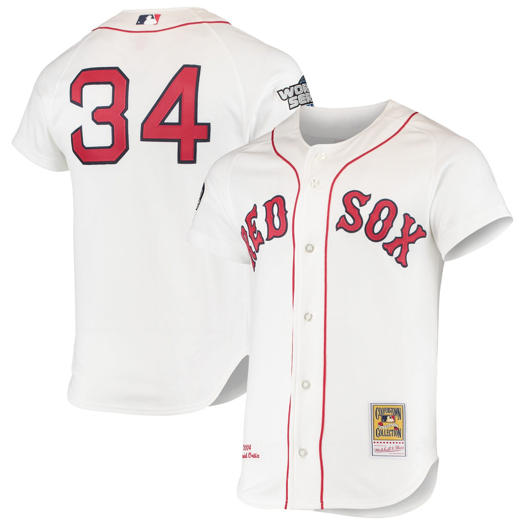 Boston Red Sox David Ortiz White 2004 Cooperstown Collection Home Baseball Jersey