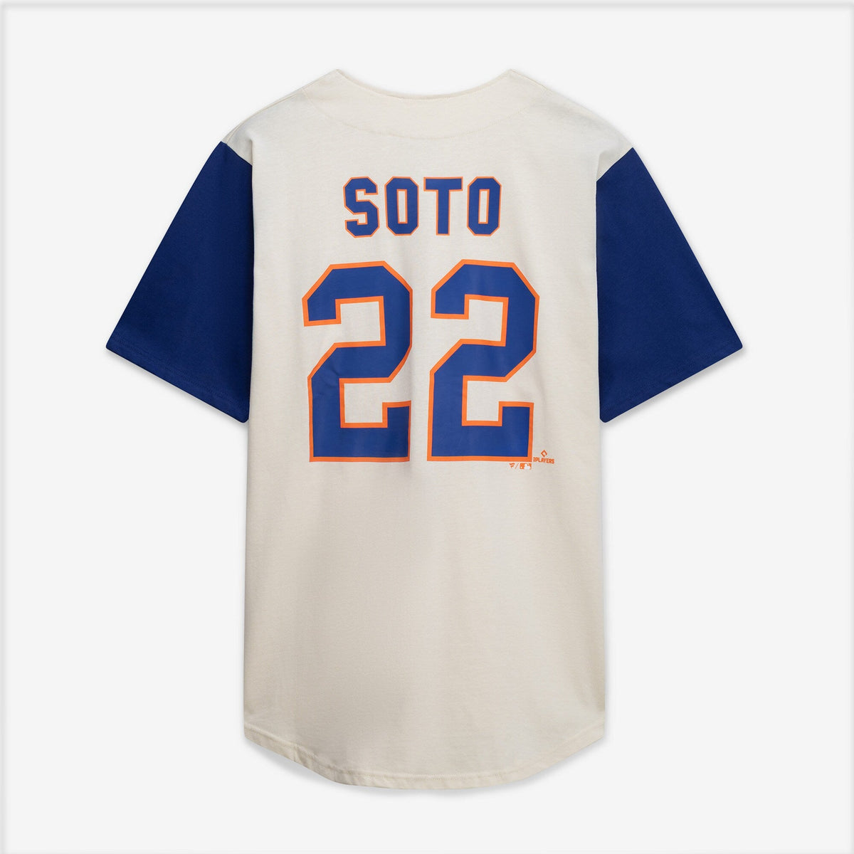 New York Mets Profile Cream/Royal Big & Tall Two-Color Fashion Baseball Jersey