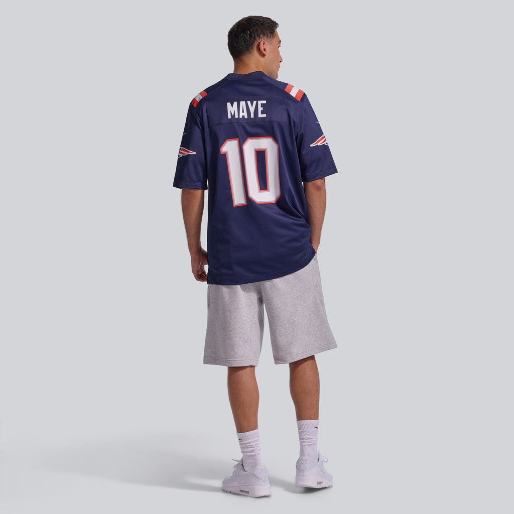 New England Patriots Drake Maye Navy Player Game Football Jersey