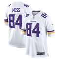 Minnesota Vikings Randy Moss White Retired Player Game Football Jersey