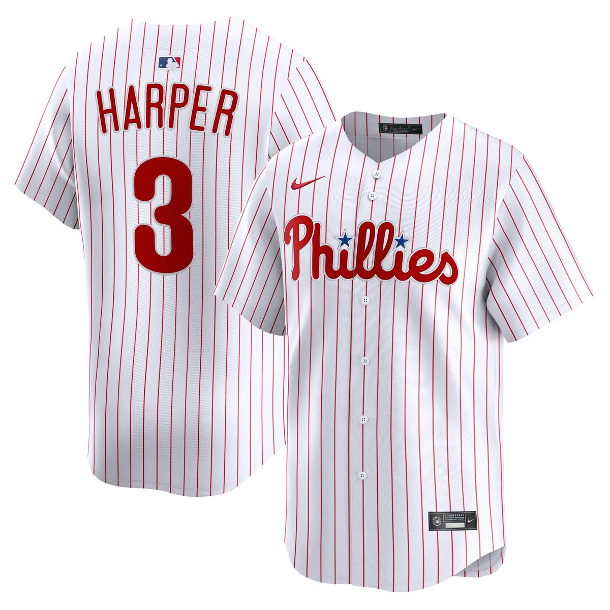 Philadelphia Phillies Bryce Harper White Home Limited Player Baseball Jersey
