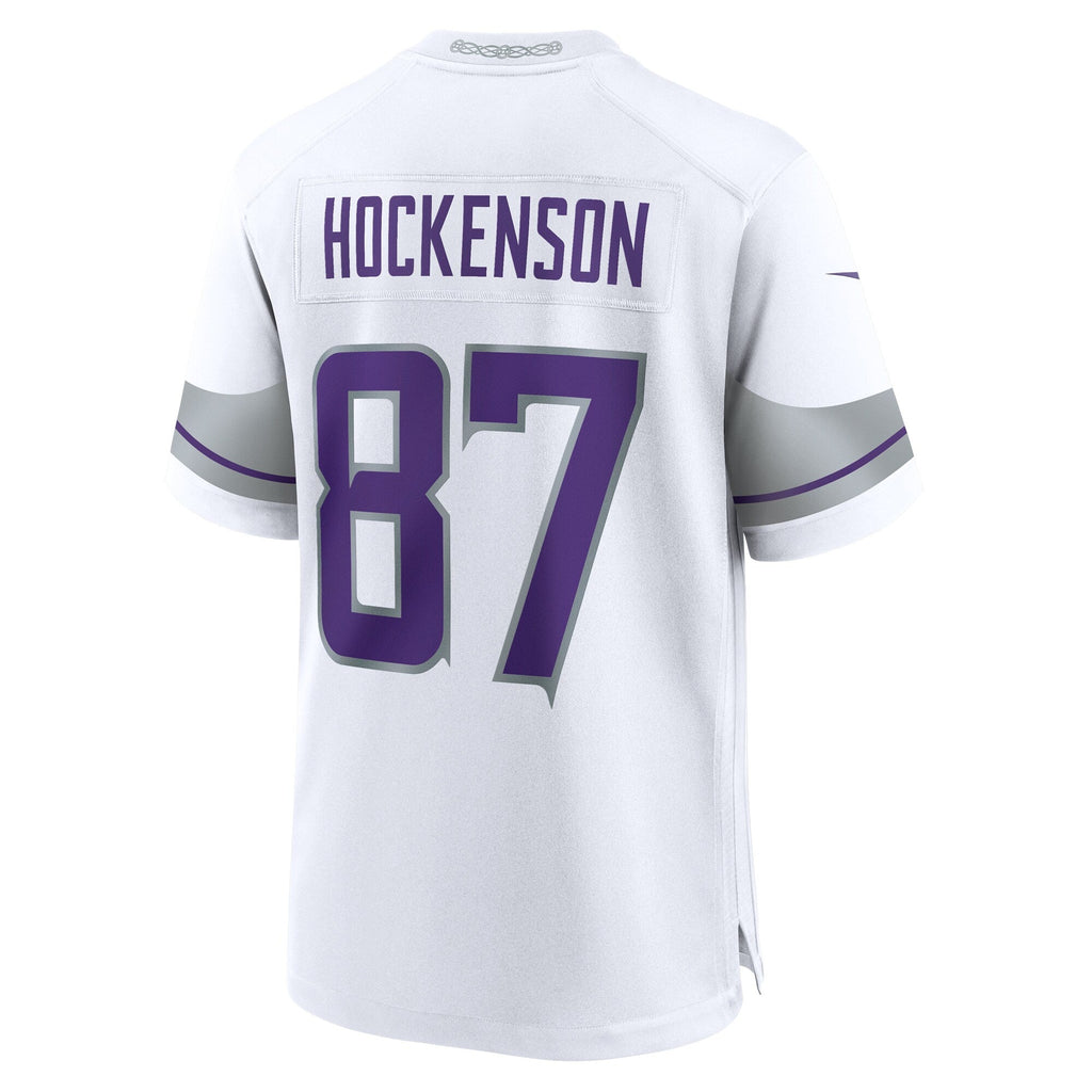 Minnesota Vikings T.J. Hockenson White Alternate Game Player Football Jersey