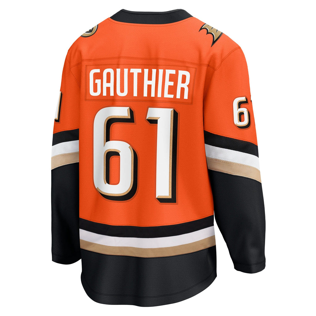 Anaheim Ducks Cutter Gauthier Orange Home Breakaway Hockey Jersey