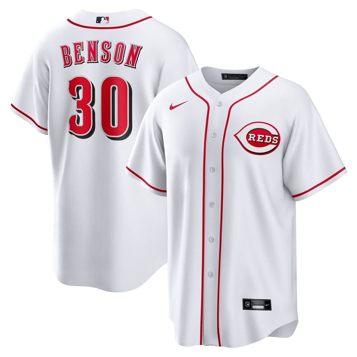 Cincinnati Reds Will Benson White Home Replica Baseball Jersey