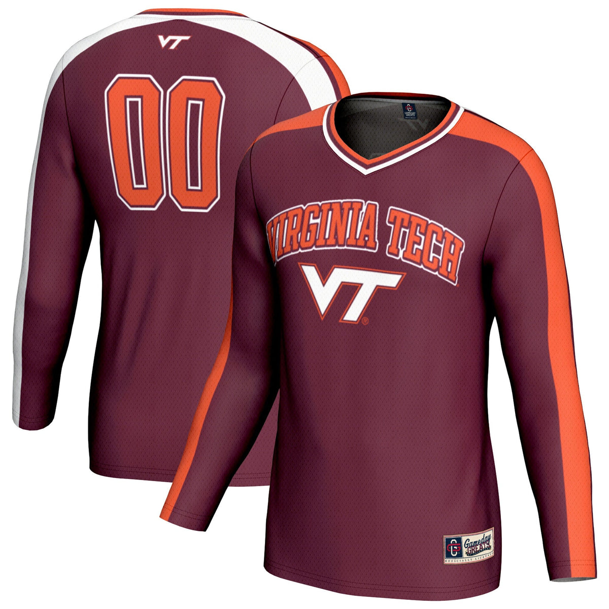#00 Virginia Tech Hokies Lightweight Volleyball Fashion Jersey - Maroon