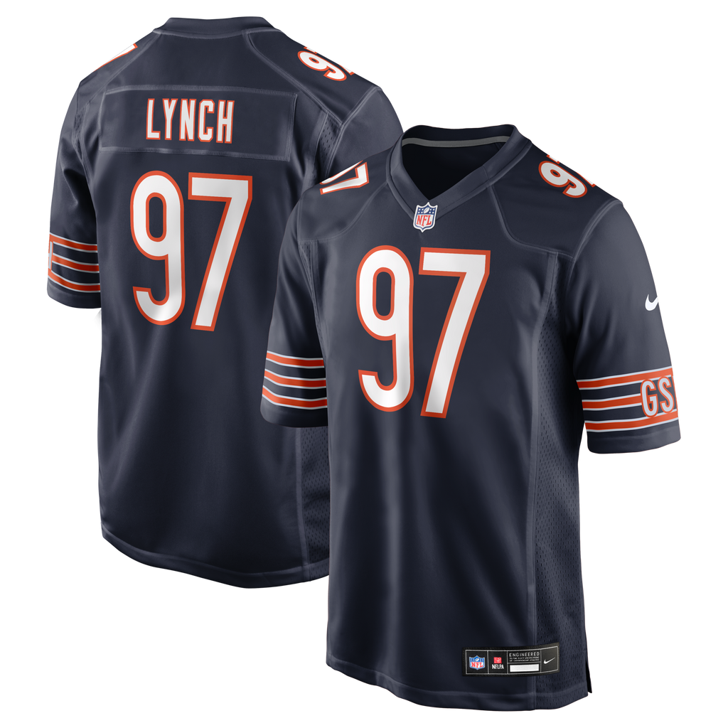 Chicago Bears James Lynch Navy Team Game Football Jersey