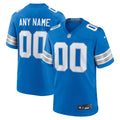 Detroit Lions Blue Custom Game Football Jersey