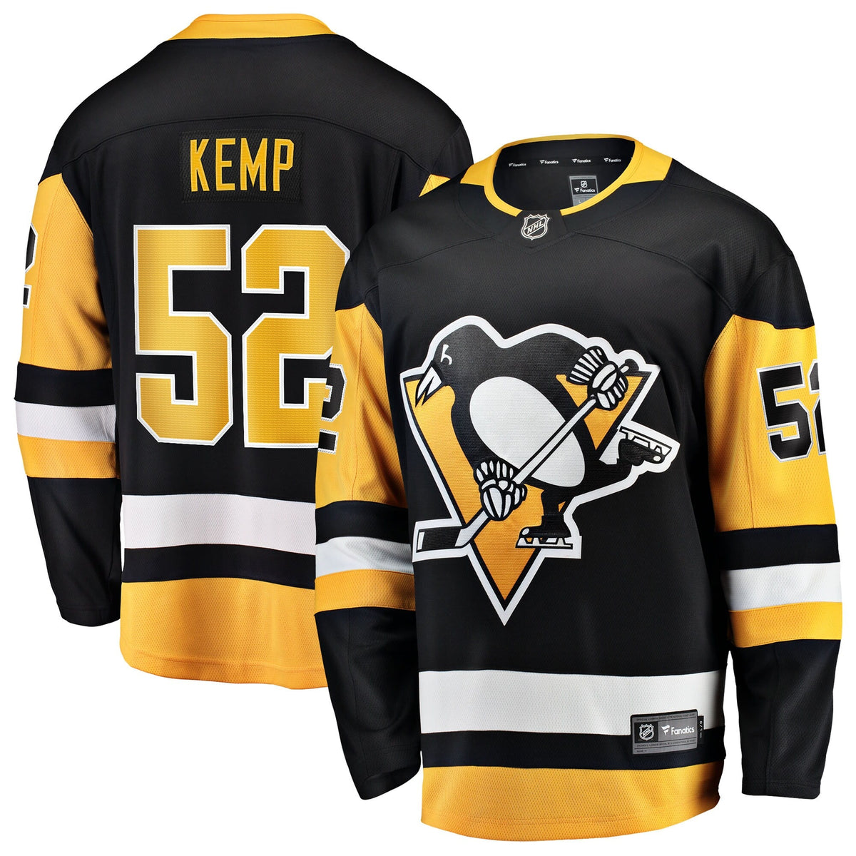 Pittsburgh Penguins Philip Kemp Black Home Breakaway Hockey Jersey