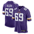 Minnesota Vikings Jared Allen Purple Retired Player Game Football Jersey