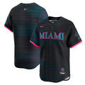 Miami Marlins Black 2025 City Connect Limited Baseball Jersey