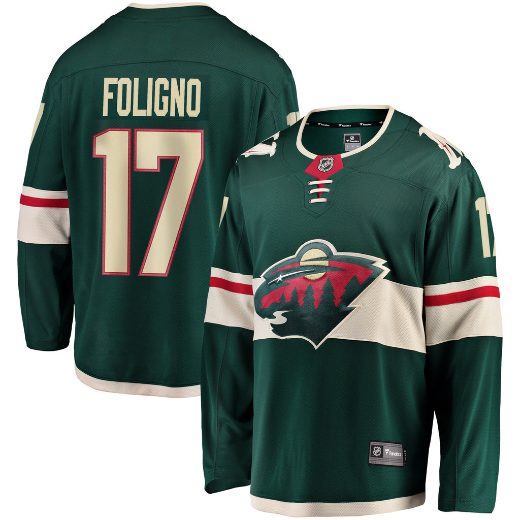 Minnesota Wild Marcus Foligno Green Breakaway Hockey Jersey