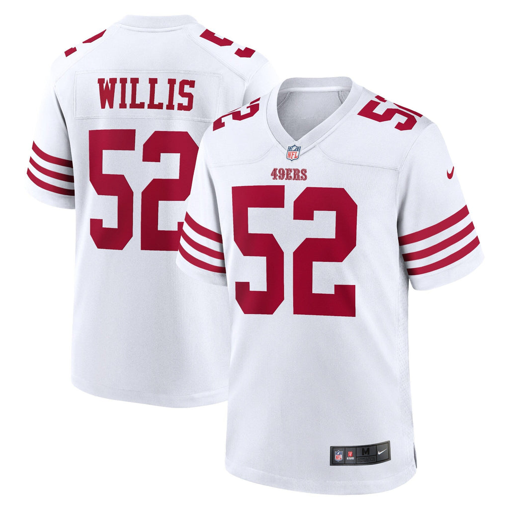 San Francisco 49ers Patrick Willis White Retired Player Game Football Jersey