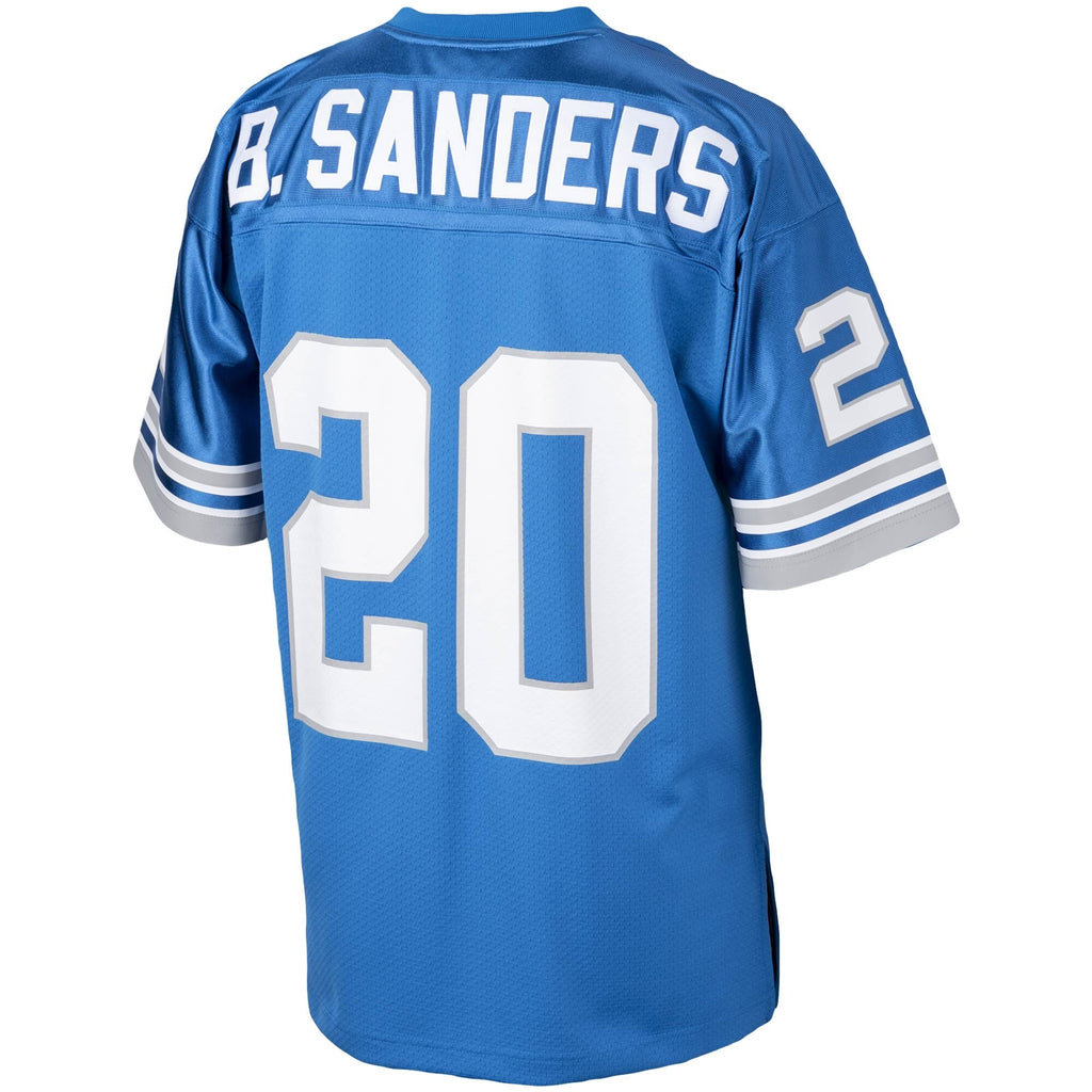 Detroit Lions 1993 Barry Sanders Blue Throwback Retired Player Football Jersey