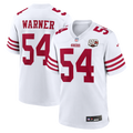 San Francisco 49ers Fred Warner White 80th Anniversary Game Football Jersey