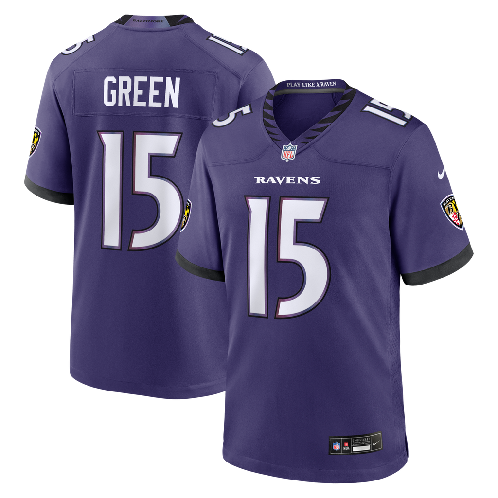 Baltimore Ravens Mike Green Purple Team Game Football Jersey