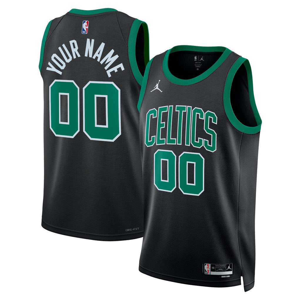 Boston Celtics Statement Edition Swingman Jersey - Black - Custom