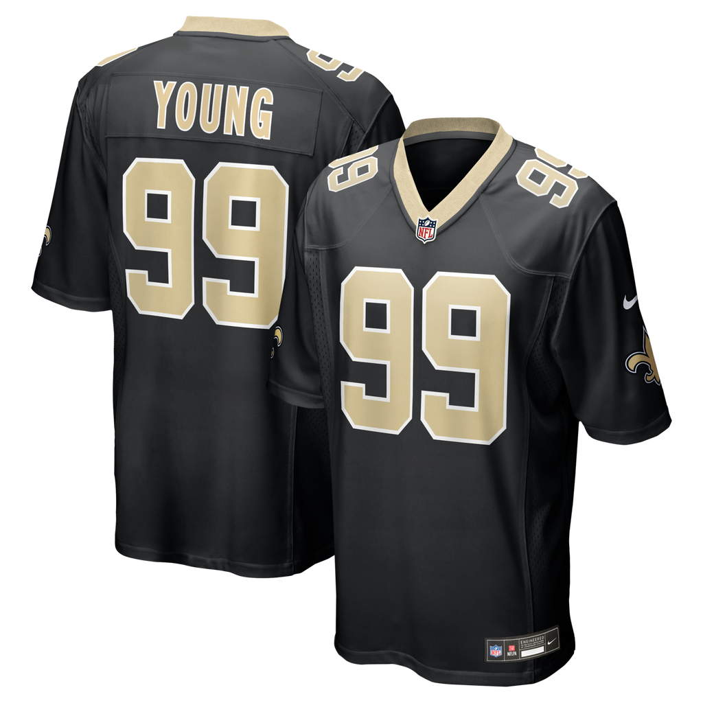 New Orleans Saints Chase Young Black Game Football Jersey