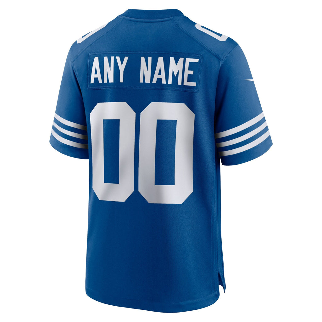 Indianapolis Colts Royal Alternate Custom Football Jersey