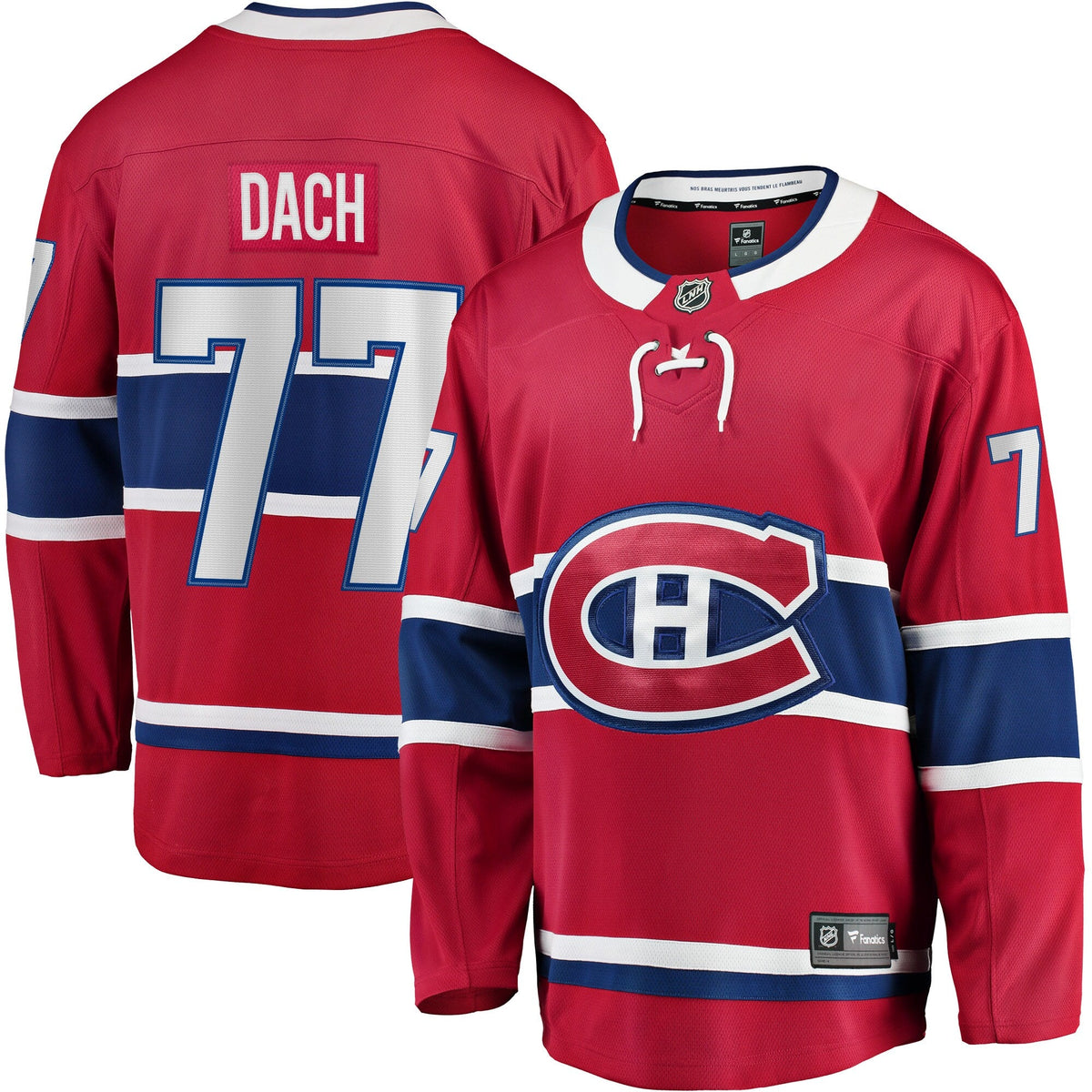 Montreal Canadiens Kirby Dach Red Home Breakaway Player Hockey Jersey