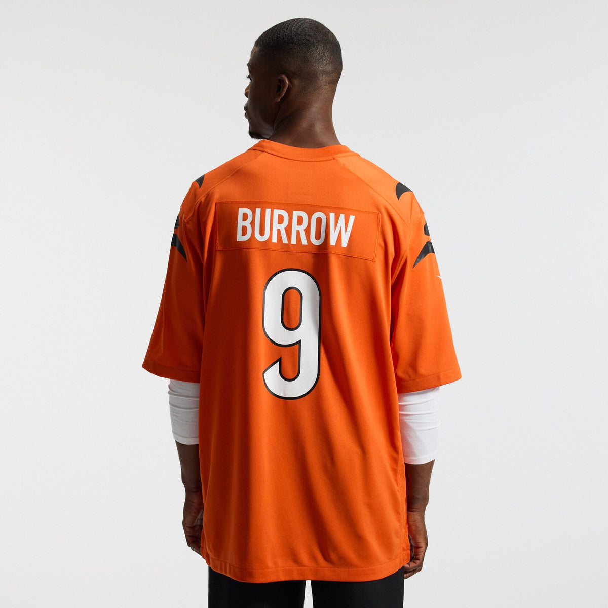 Cincinnati Bengals Joe Burrow Orange Alternate Game Football Jersey