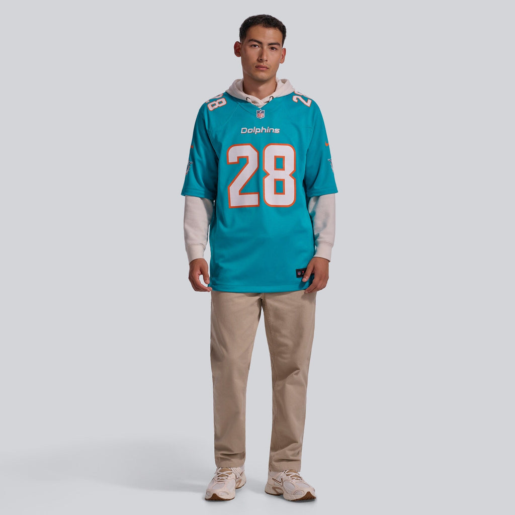 Miami Dolphins Devon Achane Aqua Player Game Football Jersey