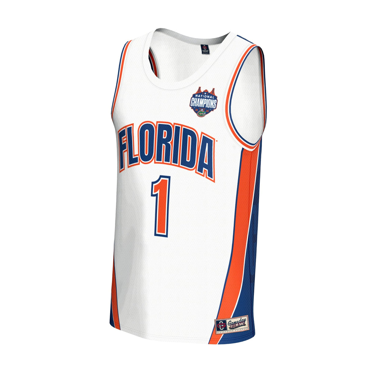 White Florida Gators 2025 NCAA Basketball National Champions Commemorative Fashion Jersey
