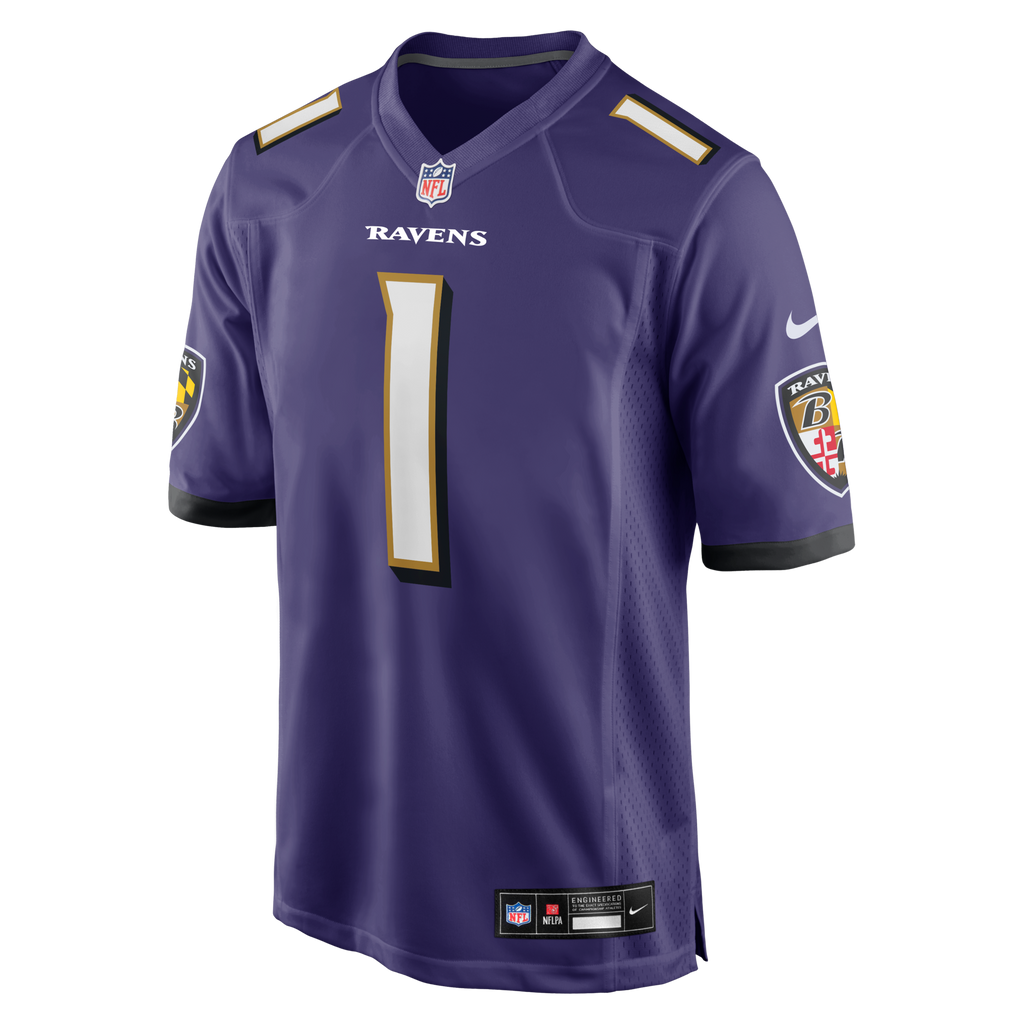 Baltimore Ravens Number 1 Dad Purple Game Football Jersey
