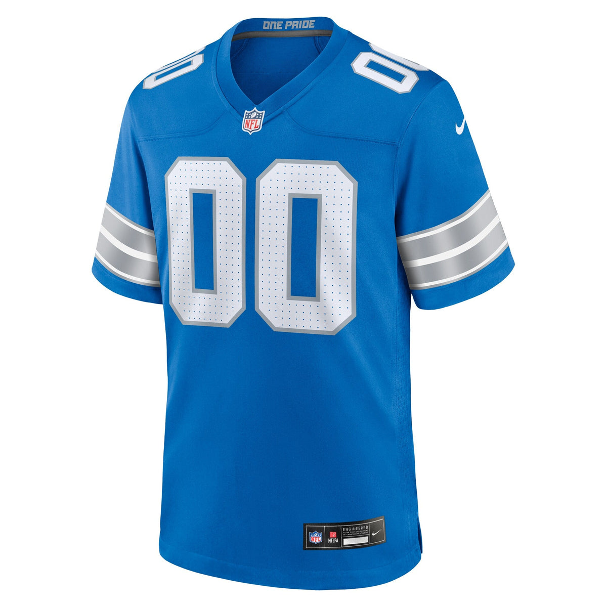 Detroit Lions Blue Custom Game Football Jersey