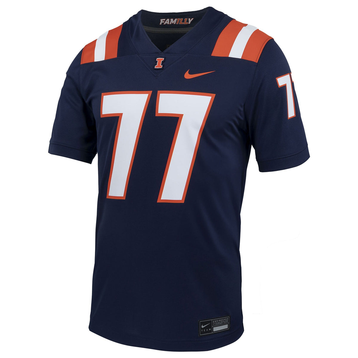 #77 Illinois Fighting Illini Untouchable Football Jersey – Navy