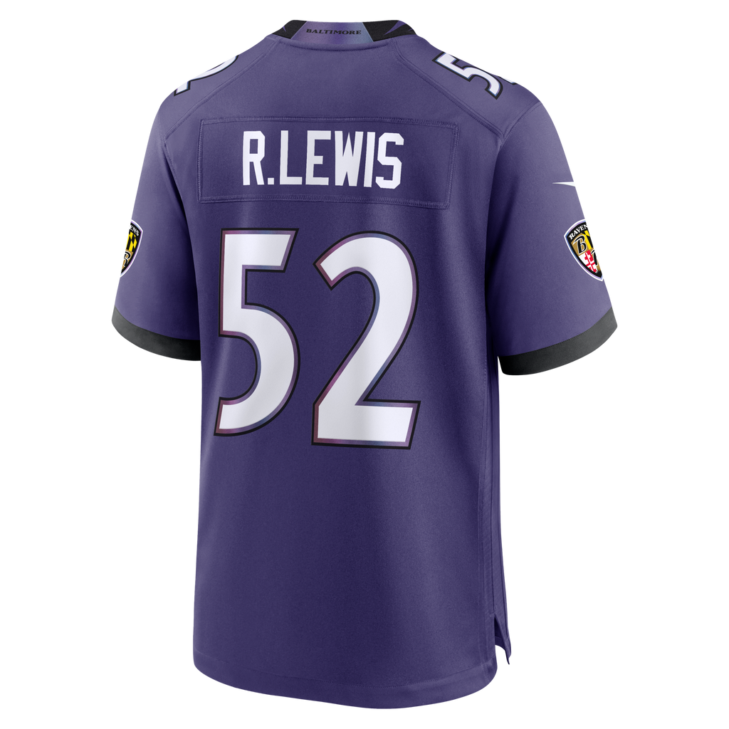 Baltimore Ravens Ray Lewis Purple Team Retired Player Game Football Jersey