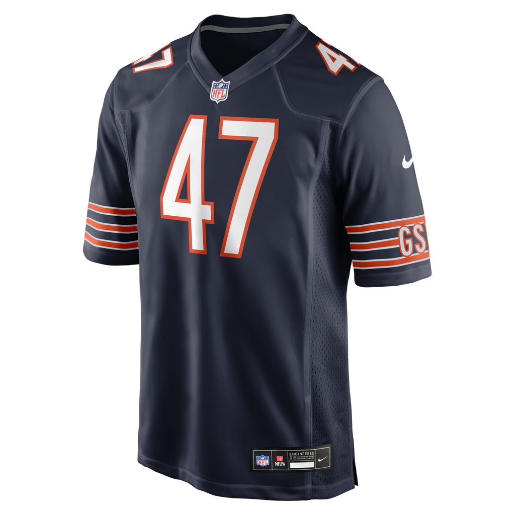 Chicago Bears Ruben Hyppolite II Navy Team Game Football Jersey