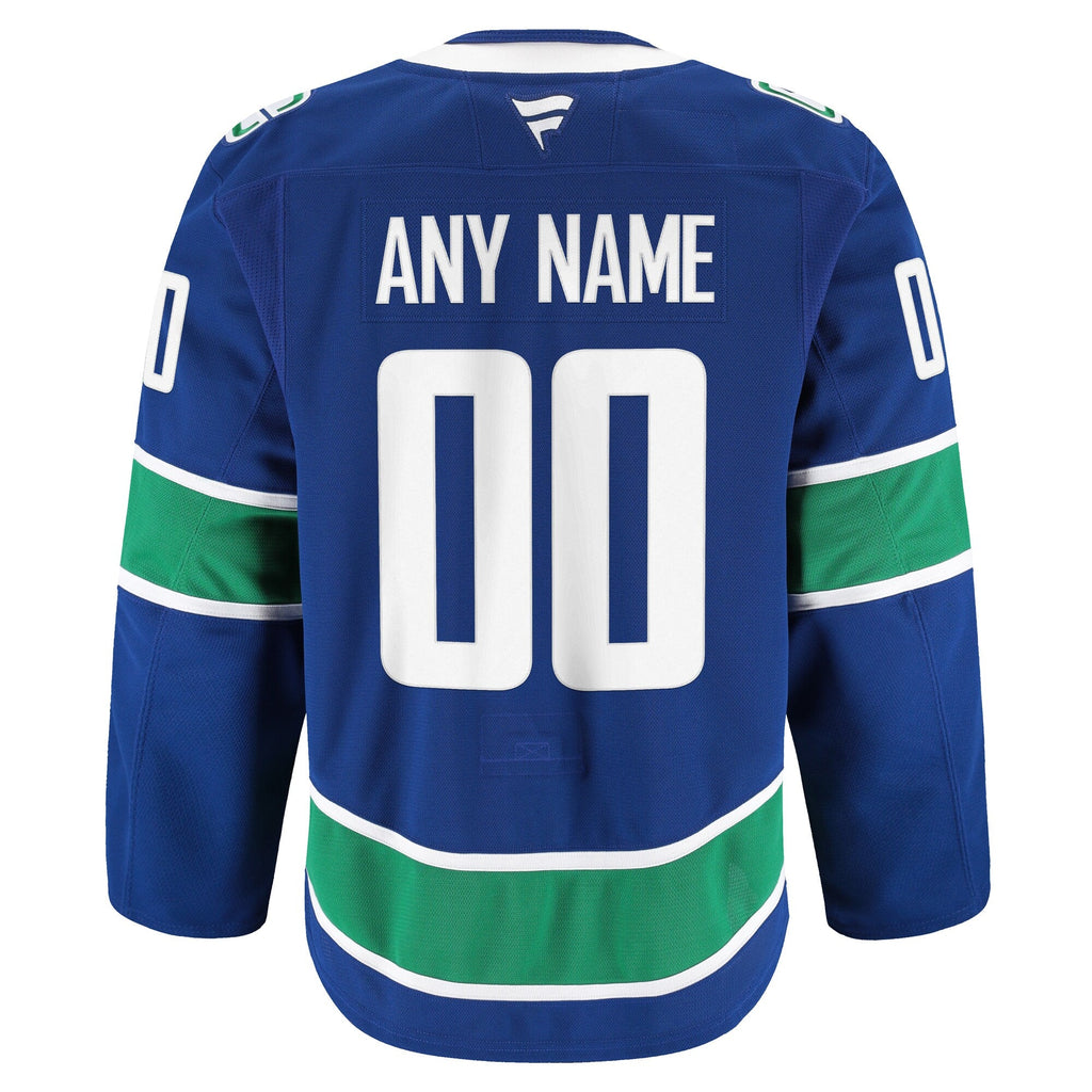 Vancouver Canucks Blue Home Pro Custom Jersey