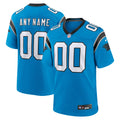 Carolina Panthers Blue Alternate Custom Game Football Jersey