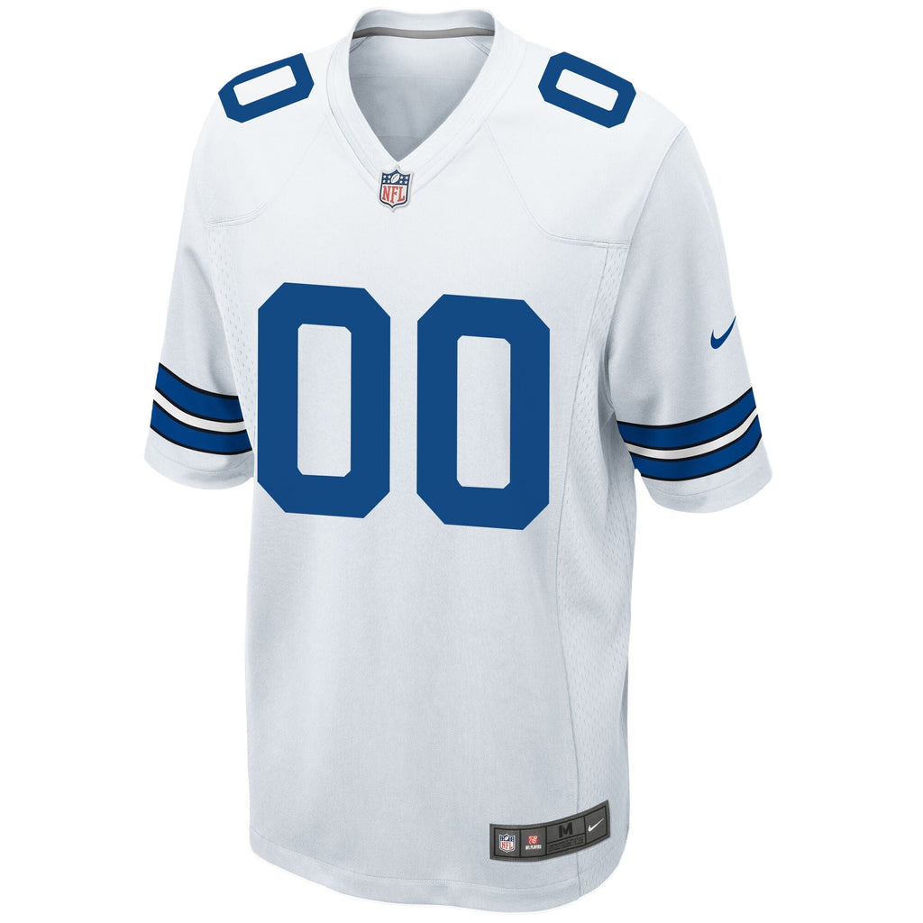 Dallas Cowboys White Custom Game Football Jersey
