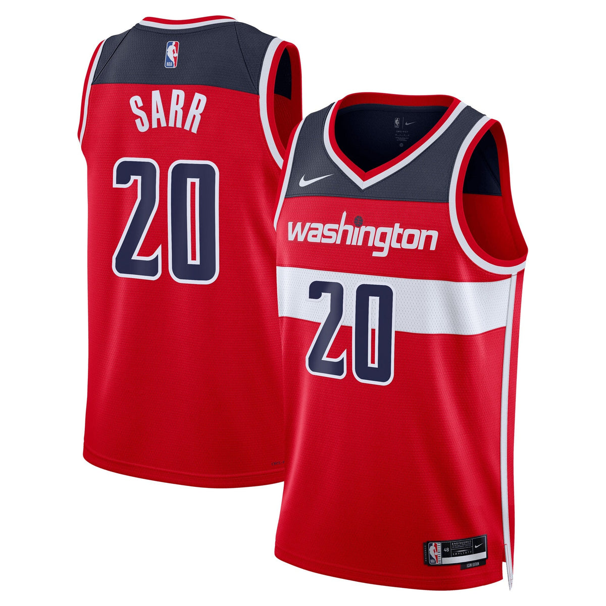 Washington Wizards Icon Swingman Jersey - Red - Alexandre Sarr