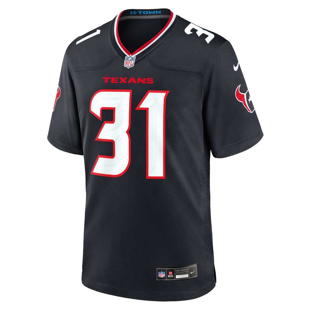 Houston Texans Dameon Pierce Navy Game Football Jersey