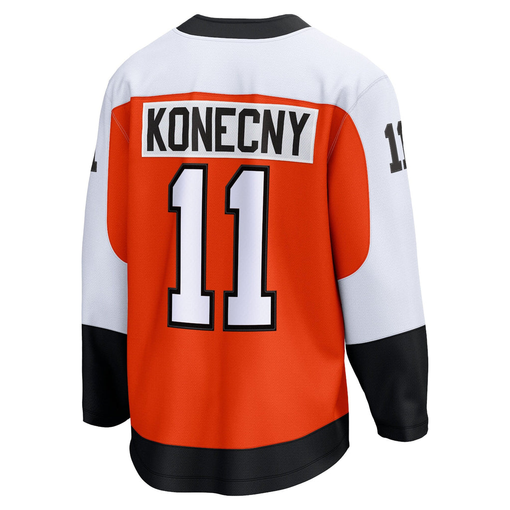 Philadelphia Flyers Travis Konecny Orange Home Breakaway Hockey Jersey