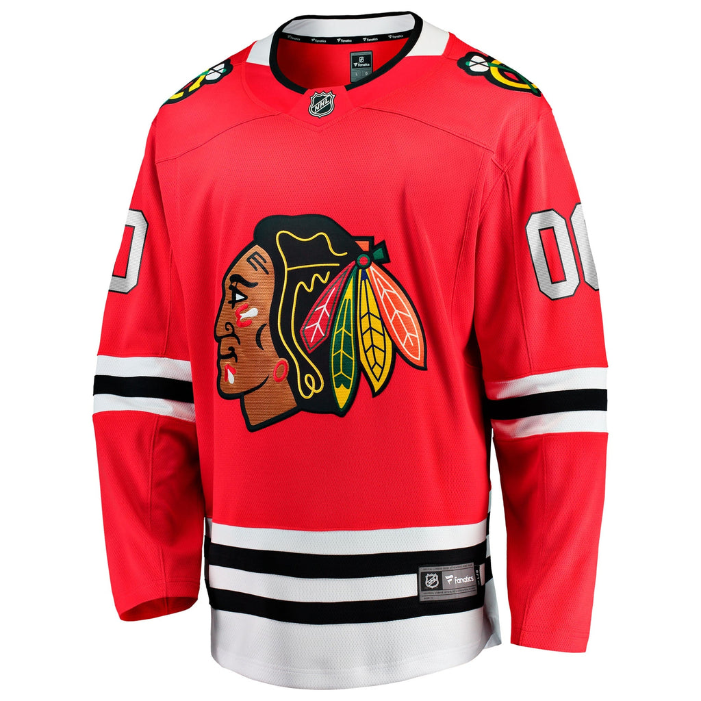 Chicago Blackhawks Red Home Breakaway Custom Hockey Jersey